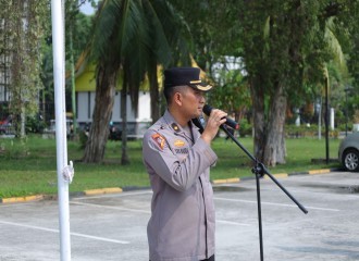 Polresta Pekanbaru Laksanakan Apel Pengamanan Unjuk Rasa 