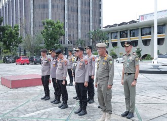 Polresta Pekanbaru Gelar Apel Kesiapan Pengamanan Aksi Unjuk Rasa, 457 Personel Disiagakan