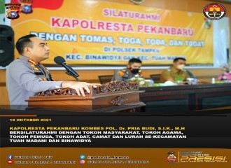 Kapolresta Pekanbaru Jalin Silahturahmi Bersama Tomas, Toga, Toda Dan Todat Di Kantor Camat Bina Widya