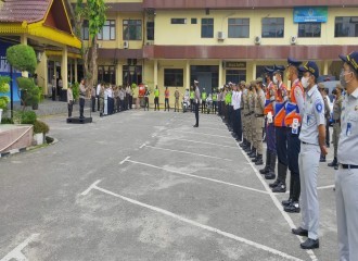 Polresta Pekanbaru Gelar Apel Pasukan Operasi Zebra Lancang Kuning 2021