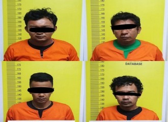 Sat Reskrim Polresta Pekanbaru Berhasil Amankan Empat Tersangka Keterlibatan Curat