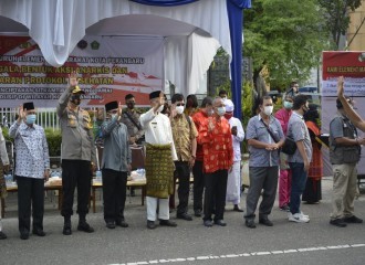 DEKLRASI ANTI ANARKIS DAN MEMATUHI PROTOKOL KESEHATAN BERSAMA FORKOPIMDA, WAKIL WALIKOTA DAN DANDIM SERTA TOKOH MASYARAKAT PEKANBARU