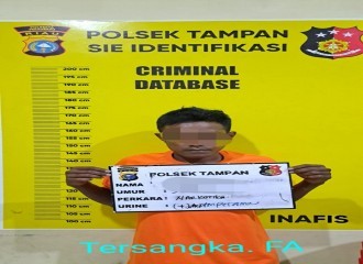 Polsek Tampan Ungkap Dua Pelaku Penyalahguna Narkotika Jenis Shabu