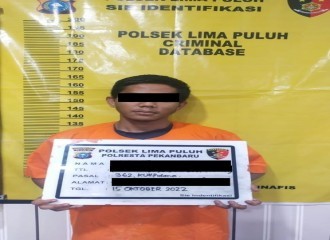 Kunci Tinggal Di Sepeda Motor Digondol Maling,pelaku Di Inapkan Di Sel Polsek Limapuluh. 