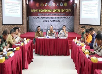 Kapolresta Pekanbaru Pimpin Rapat Kesiapsiagaan Penanganan Bencana Alam