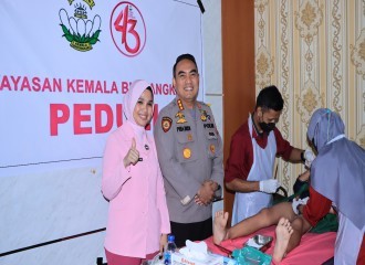 Polresta Pekanbaru Gandeng Balai Triwijaya Dan Klinik Harapan Bunda Harapan Raya Gelar Khitanan Massal