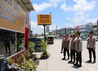 Ops Ketupat, Polresta Pekanbaru Dirikan 5 Pos Pengamanan Dan 1 Pos Pelayanan