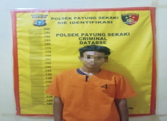 Polsek Payung Sekaki Amankan Seorang Pelaku Pencurian Dengan Kekerasan Dari Amukan Massa.