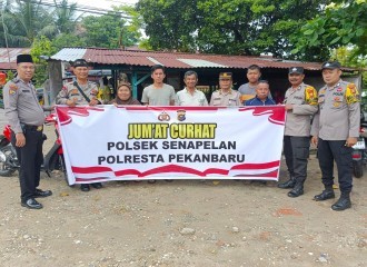 Bahas Penindakan Tilang Manual, Masyarakat Antusias Ikuti Jumat Curhat Polsek Senapelan