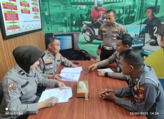 Polresta Pekanbaru Sambut Tim Sosialisasi Pemantauan Kinerja Penyelenggaraan Pelayanan Publik Polda Riau
