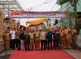 Berantas Narkoba, Polresta Pekanbaru Resmikan Kampung Bebas Narkoba Di Kampung Dalam