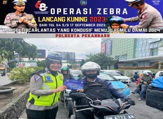 3 Hari Operasi Zebra LK 2023, Satlantas Polresta Pekanbaru Jaring 431 Pelanggar
