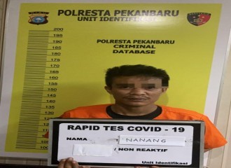 BERUPAYA KABUR, BURUNAN TAHANAN NARKOBA POLRESTA PEKANBARU DIHADIAHI TIMAH PANAS