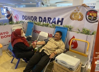 Sambut HUT Humas Polri Ke 72, Polresta Pekanbaru Gelar Bakti Kesehatan Donor Darah