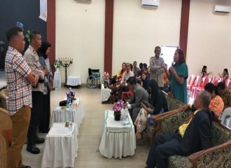 Wujudkan Pemilu Aman Damai: Polresta Pekanbaru Himbau Warga Di Acara Minggu Kasih