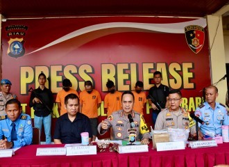 Polresta Pekanbaru Bekuk 4 Sindikat Narkoba Jaringan Antar Provinsi