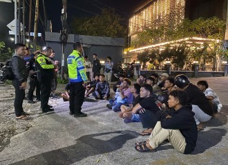 Satlantas Polresta Pekanbaru Amankan 47 Kendaraan Dalam Penertiban Aksi Balap Liar