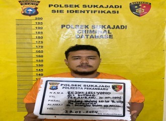 Polsek Sukajadi Pekanbaru Berhasil Ringkus Seorang Pengedar Narkotika Jenis Shabu