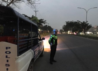 Antisipasi Balap Liar, Polsek Tampan Lakukan Patroli Disaat Asbuh