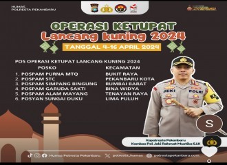 Gelar Operasi Ketupat, Polresta Pekanbaru Siap Amankan Arus Mudik 