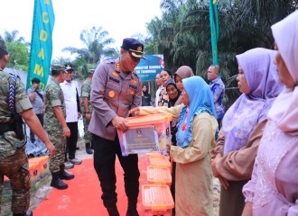 Polresta Pekanbaru Amankan Ground Breaking Jembatan Garuda Kodam XIX/Tuanku Tambusai