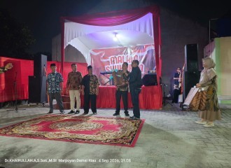 Polsek Bukit Raya Hadiri Pengukuhan Ketua RT/RW Dan Syukuran Di RW 07 Kelurahan Sidomulyo Timur